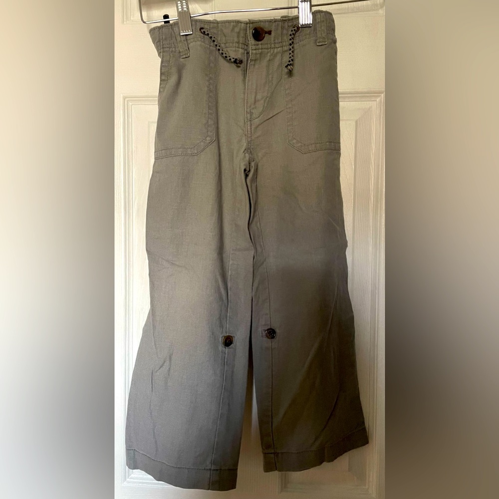 Gap Kids Boy’s Linen Pants- Gray, Size: 5 Regular